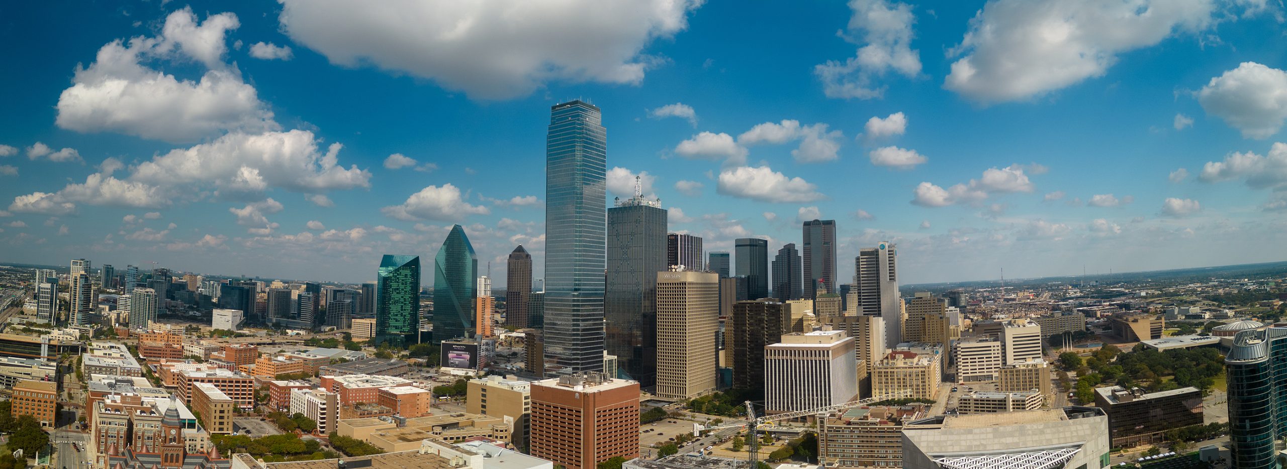 Panoramic view over the city of Dallas Texas - DALLAS, TEXAS - OCTOBER 30, 2022